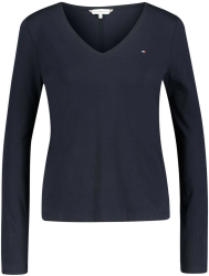 Tommy Hilfiger Organic Cotton Long Sleeve V-Neck T-Shirt (WW0WW30489) desert sky