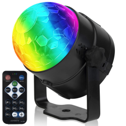 Discokugel Partylicht mit Fernbedienung, musikgesteuert, tragbar für draußen und drinnen, USB-Stecker, DJ Licht, Party Gadgets, Discolicht, Stroboskop-Bühnenlicht