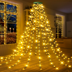 GYLEFY Lichterkette Weihnachtsbaum, 16 Stränge 2M 400LED Chr