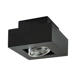 Arcchio Deckenlampe 'Vince' (Modern) in Schwarz aus Aluminium u.a. für Flur & Treppenhaus (1 flammig, GU10) - Deckenleuchte, Lampe, Flurleuchte
