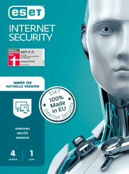 ESET Internet Security 2023 | 4 Geräte | 1 Jahr | Windows (10 und 11), MacOS oder Android | Aktivierungscode per Email