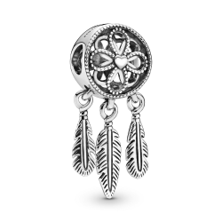 Pandora Spiritual Dreamcatcher Charm Sterling-Silber 6 x 27,5 x 11,6 mm (T/H/B)