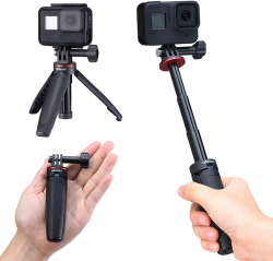 Selfie Stick für Gopro, ULANZI Mini Stativ Tragbar Reise Vlog Stativ Ständer für Gopro Hero 11/10/9/8/7/6/5 Gopro Max DJI Osmo Action Insta 360 AKASO Action Cam