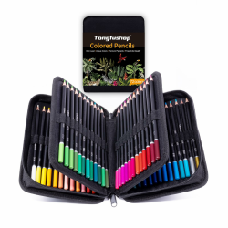 Tongfushop 72 Buntstifte Set, Farbminen mit Weichem Kern für Erwachsene und Kinder, Glattes und glattes Schreiben, Professionelles Farbstifte Kern für Kunst, Zeichnen, mit Reißverschlussetui