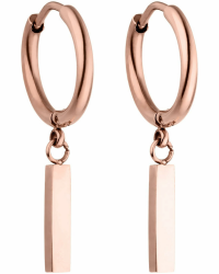 PURELEI® Huli Creole Ohrringe – Damenohrringe aus langlebigem Edelstahl – Wasserfeste Ohrringe Damen – 1,56 cm Durchmesser – Modeschmuck für deinen individuellen Look Roségold