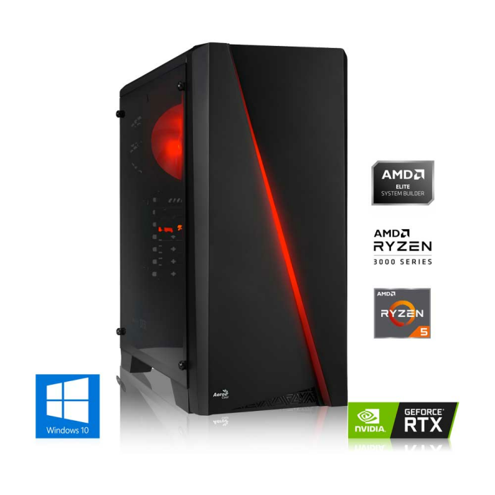 Gaming PC AMD Ryzen 5 3600 6x 3.60GHz | 16GB DDR4 | RTX 3060 Ti | 480GB SSD | Windows 10 Home