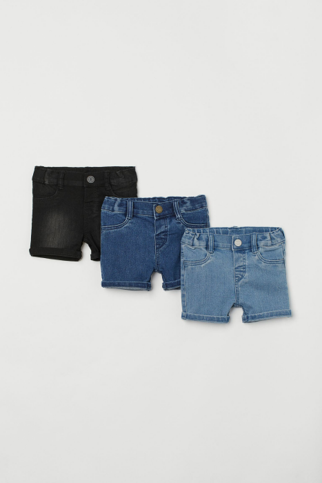 3-Pack Jeansshorts Skinny Fit