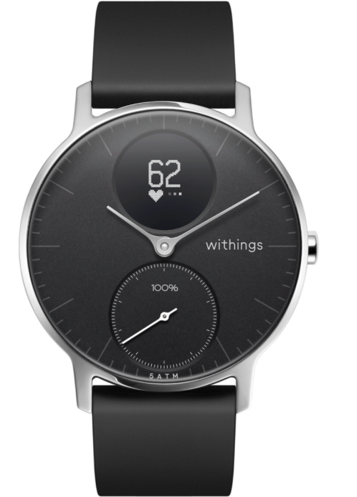 Withings Steel HR Smartwatch und Fitnesstracker, 36 mm, schwarz