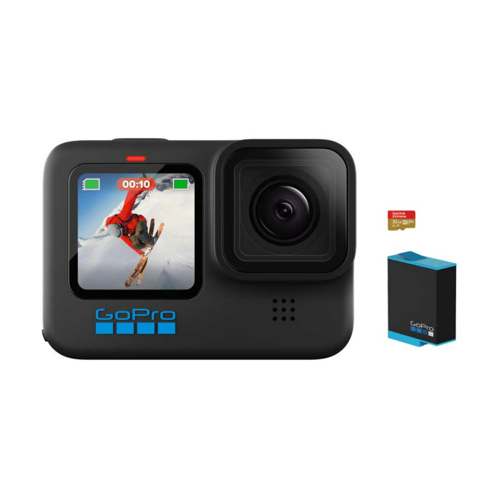GoPro HERO10 Black - Action-Kamera (+ Speicherkarte und GoPro-Abo)