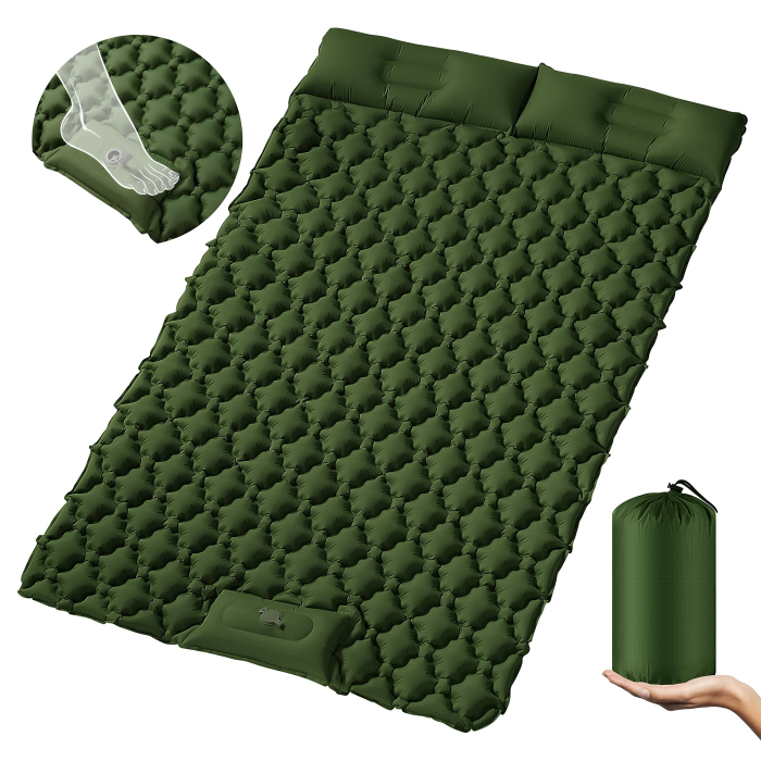 Aufblasbare Isomatte Camping Matratze Luftmatratze Fußpumpe Isomatte für  Reisen