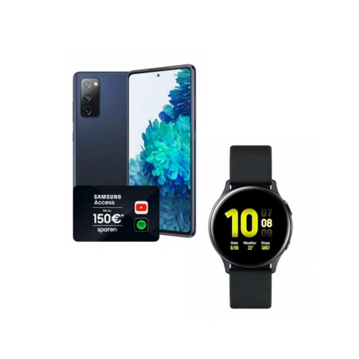 Congstar (Telekom Netz): Samsung Galaxy S20 FE (2021) 128 GB LTE Cloud Navy + Samsung Galaxy Watch Active2 40mm Alu SM-R830 Schwarz