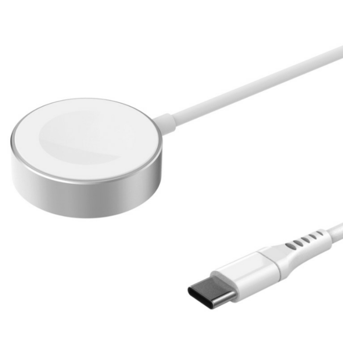 Networx Magnetisches Ladekabel für Apple Watch, USB-C, 12 cm, silber