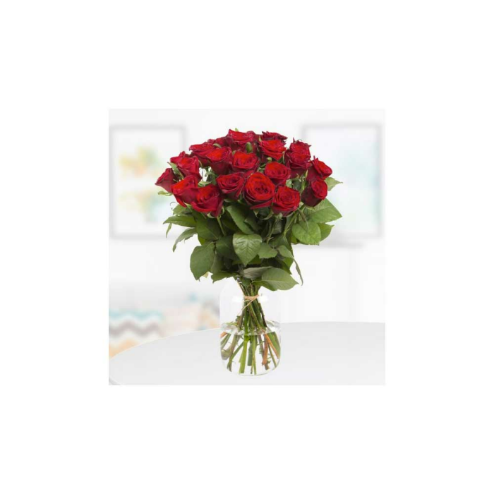 Rosenstrauß aus 20 roten Premium-Rosen (50cm)