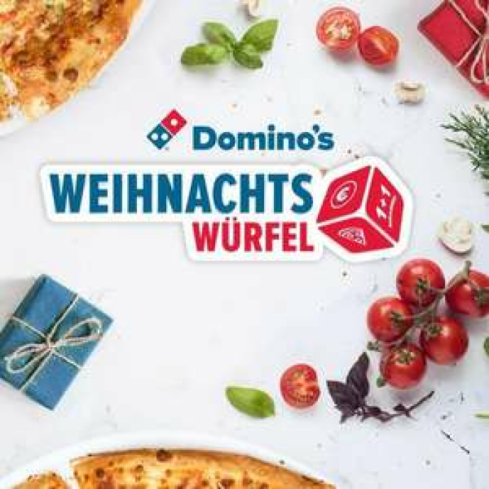 [Domino's Pizza] Weihnachts-Würfel: 2 für 1- Doppeltes Produkt gratis