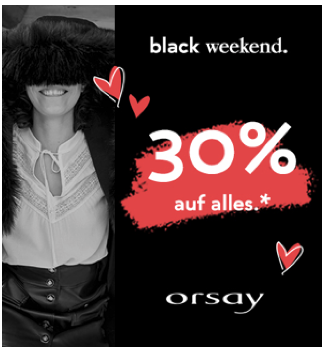 Black Friday 30% Extra Rabatt auf ALLES bei ORSAY