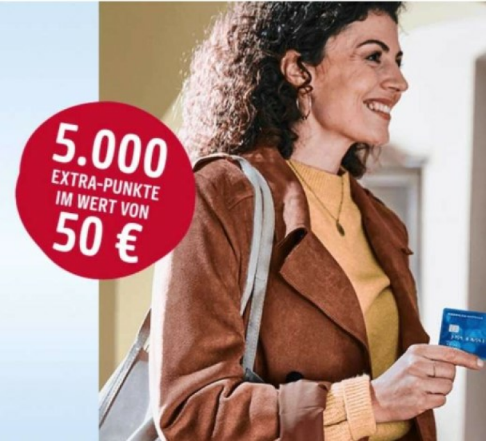 American Express: Dauerhaft kostenlose Kreditkarte & 5.000 Extra-Punkten (50€) 