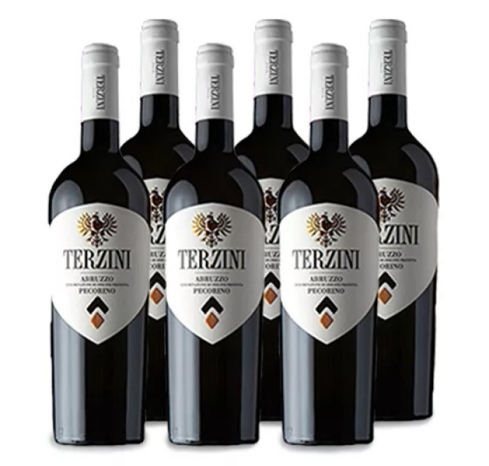 6er-Paket – Hochprämierter Weißwein aus Süditalien – Terzini Pecorino Abruzzo DOP 2019 [Vinzery]