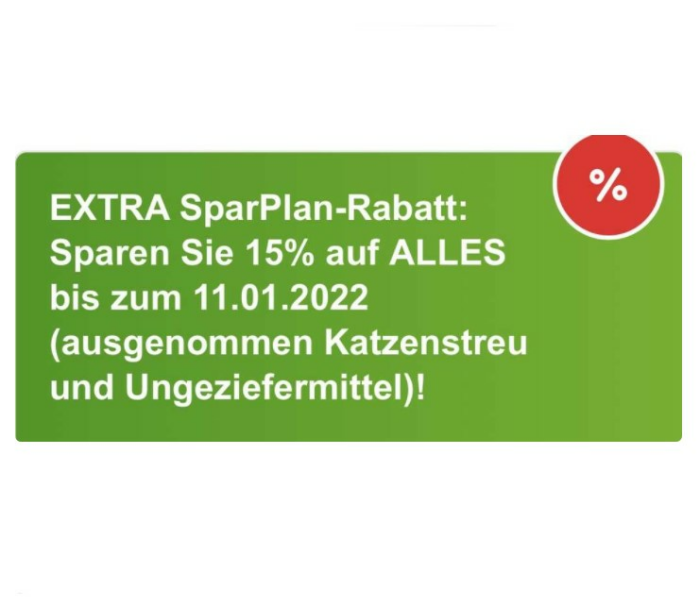 [Personalisiert] Zooplus Extra Spar Plan Rabatt 15%