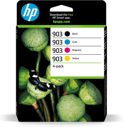 HP 903 (6ZC73AE) Multipack Original Druckerpatronen 1xBlau, 1xRot, 1xGelb, 1xSchwarz für HP OfficeJet 6950, 6951 HP OfficeJet Pro 6960, 6970, 6974 Standard Multipack Angebot bei HelloDeals