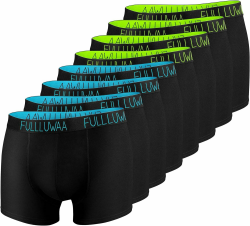 Fullluwaa Boxershorts Herren 8er/12er Pack Unterhosen Männer Baumwolle Men Retroshorts Boxer Unterwäsche M, L, XL, XXL, 3XL, 4XL XL 8er Schwarz(blau/Grün) Angebot bei HelloDeals