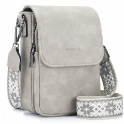 MUIIKOLA Handytasche zum Umhängen，RFID-Blockierung große Kapazität Handy Umhängetasche Damen Leder，Handytasche mit Geldbörse zum Umhängen，umhängetasche damen Breiter Gurt abnehmbarer Schultergur Z-beigegrey Angebot bei HelloDeals