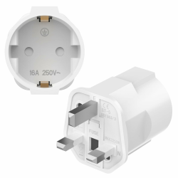 Clomnpe Reisestecker UK Adapter England Deutschland Stecker-2 Stück Reiseadapter Typ G Steckdosenadapter England,UK Adapter auf EU-Steckdose Adapter Steckdose Stromadapter für England Irland UK Dubai Angebot bei HelloDeals