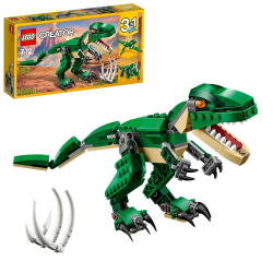 LEGO Creator Dinosaurier, 3in1 Spielzeug-Modell zum Bauen von T-Rex, Triceratops und Pterodactylus-Figuren, Bausteine-Set für Kinder ab 7 Jahren, Geschenk für Jungen und Mädchen 31058 Single Angebot bei HelloDeals