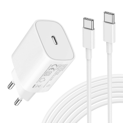 25W USB C Ladegerät Ladekabel für Samsung Galaxy S24 S23 S22 S21 S20fe S10 S9 S8 A55 A54 A53 5g A52 A51 A50 A34 A33 A13 A12,Schnellladegerät mit Typ C Schnellladekabel 2m,Fast Charger Adapter Netzteil Weiß Angebot bei HelloDeals