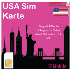 T-Mobile Prepaid-SIM-Karte – Unbegrenzte Internetdaten in den USA, 5 GB kostenloses Roaming in Kanada und Mexiko – Unbegrenzte Anrufe und SMS Unbegrenzt 15 Tage Angebot bei HelloDeals