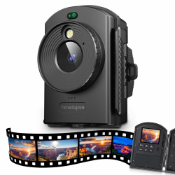 Zeitraffer Kamera für Außenbau - Zeitrafferkamera mit Infrarot-Positionierung & LED-Licht, 180 Tage Aufnahme, 1080P AVI-Videos & Fotos für Kochen, Pflanzenwachstum, Zeichnen, Landschaft (64GB) Obsidian/Silber Angebot bei HelloDeals