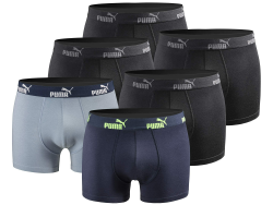 PUMA Boxershort 6er Pack Herren Basic Black Limited Edition Black-navy-blue-new XL Angebot bei HelloDeals