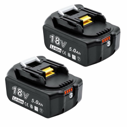 AKKOPOWER 2Pack 18V 5000mAh Akku Kompatibel mit BL1850 BL1860B BL1855 BL1840 BL1830 BL1835 BL1820B BL1815 mit LED Indikator 5.0A - 2 Stück/Satz Angebot bei HelloDeals