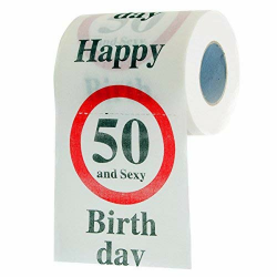 GOODS+GADGETS Lustiges Fun Klopapier zum 50. Geburtstag Toilettenpapier Geschenkartikel Geburtstags-Dekoration 50 und Sexy! Angebot bei HelloDeals