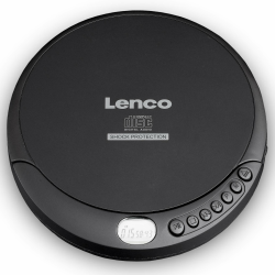 Lenco CD-Player CD-200 Discman mit LCD-Display - Batterie- und Netzfunktion - Hörbuchfunktion - Inklusive Stereo-Kopfhörer, H USB-Ladekabel Schwarz, mit Anti-Schock Schwarz Mit MP3 u. Schock Protection Single Angebot bei HelloDeals