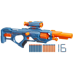 NERF Elite 2.0 Eaglepoint RD-8 Blaster, 8-Dart Trommel, Abnehmbares Fernrohr und Abnehmbarer Lauf, 16 Darts, Bolzen, Mehrfarbig Angebot bei HelloDeals
