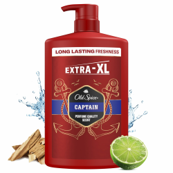 Old Spice Captain 3-in-1 Duschgel & Shampoo für Männer, 1L, langanhaltender, frischer Duft in Parfümqualität, Tiefenreinigung für Haare-Gesicht-Körper, sanftes Hautgefühl Angebot bei HelloDeals