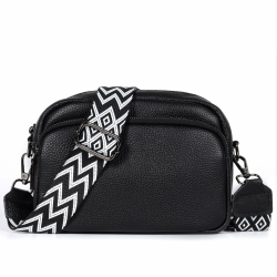 TAN.TOMI Umhängetasche Damen Klein, PU Leder Crossbody Bag Damen Handytasche zum Umhängen, Moderne Handtasche Damen Klein mit Breitem Schultergurt, Damen Tasche Tägliches Arbeiten, Einkaufen,Reisen Schwraz Angebot bei HelloDeals