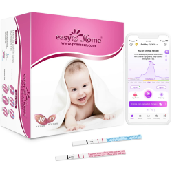 Easy@Home 40 Ovulationstest + 10 Schwangerschaftstest Frühtest - Empfidlich Kinderwunsch Fruchtbarkeitstests für Eisprung 25 mIU/ml und Schwangerschaftstests 10 mIU/ml mit Optimaler Sensitivität 1 stück (50er Pack) Angebot bei HelloDeals