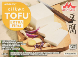 MORI-NU Seidentofu - Extra Fester Tofu aus Sojabohnen – vielseitig einsetzbar – 1 x 349 g Tofu, extra hart Angebot bei HelloDeals