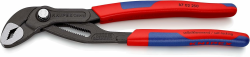 KNIPEX Cobra® Wasserpumpenzange, 250 mm, Muttern bis 46 mm, Rohre bis 52 mm, Feinverstellung per Knopfdruck, Rohrzange, 87 02 250 Mit Mehrkomponentenhüllen, Rot/Blau 250 mm atramentiert Standardverpackung Angebot bei HelloDeals