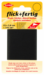 Kleiber flick und fertig, selbstklebender Flicken, Risse, Löcher, dünne Stellen einfach zukleben, Nylon zuschneidbar, schwarz (25 x 5,8 cm) Schwarz 25 x 5,8 x 0.02 cm Angebot bei HelloDeals