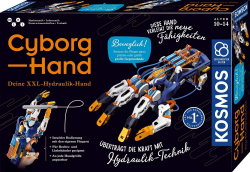 KOSMOS 620844 Cyborg-Hand - hydraulisch gesteuerte XXL-Roboter-Hand, größenverstellbar, auch für Linkshänder geeignet, Experimentierkasten für Kinder ab 10-14 Jahre Cyborg Hand Angebot bei HelloDeals