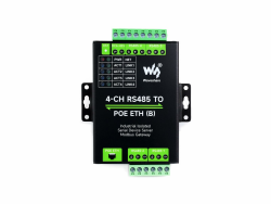Waveshare 4-Ch RS485 to RJ45 Ethernet Serial Server, 4 Channels RS485 Independent Operation, Rail-Mount Industrial Isolated Serial Module, Modbus Gateway, PoE Ethernet Port Angebot bei HelloDeals