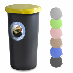 KUEFA 60L Müllsackständer mit flachem Deckel - Gelber Sack Mülleimer (Gelb) Angebot bei HelloDeals