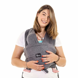 Koala Babycare Tragetuch Baby Neugeborene - Einfach Anzuziehen für Mütter und Väter - Babytrage Multi-Use Bis 9kg - Babytragetuch Anthrazitgrau Angebot bei HelloDeals