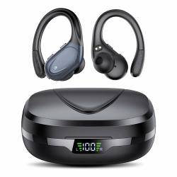 CASCHO Bluetooth Kopfhörer Sport, Kopfhörer Kabellos Bluetooth 5.3, 60 Std Kabellose Kopfhörer mit Tiefer Bass, In Ear Kopfhörer mit 4 ENC Klarer Mic, IPX7 wasserdichte Ohrhörer mit Ohrhaken Schwarz Angebot bei HelloDeals