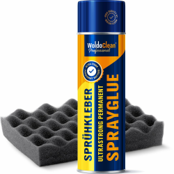 Sprühkleber für Dachhimmel, Schaumstoffe, Filz, Leder - 500ml Spray perfekt für das schnelle und saubere Verkleben Angebot bei HelloDeals