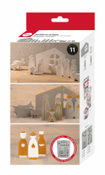 Rayher Silikon Gießform Krippe, 2teilige Form mit 11 Einzelmotiven, zum Ausgießen mit Kreativ-Beton, Schmuck-Beton, Raysin-Gießpulver, Gießharz, Wachs, 36131000, Grau, Box Angebot bei HelloDeals