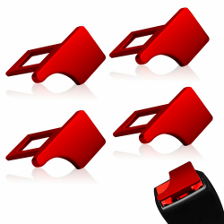 4 Stück Sicherheitsgurt Schnalle Clip,Legierung Gurtschnalle Auto, Anschnaller,Universal Gurtalarm Stopper,für die Meisten Pkw Lkw Transporter Geeignet (Rot) Angebot bei HelloDeals