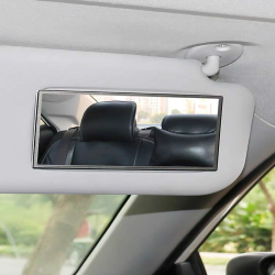 Auto Sonnenblende HD Make-up Spiegel,Tragbarer selbstklebender Sitzrückenspiegel aus Edelstahl,Universeller Auto-Innen-Kosmetikspiegel Large Rectangular Large Rectangular Angebot bei HelloDeals